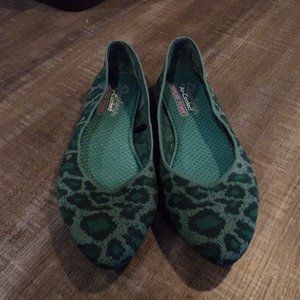 Sketchers Stretch Fit Cleo clawsome womens flat green us size 9